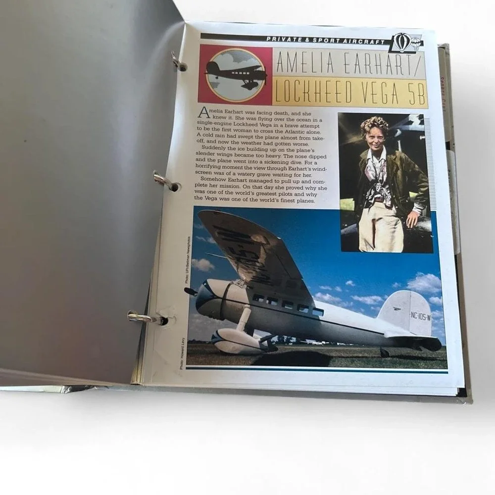 Vintage Wheels & Wings Newfield Aviation Binder Retro Futurist Ephemera Archive